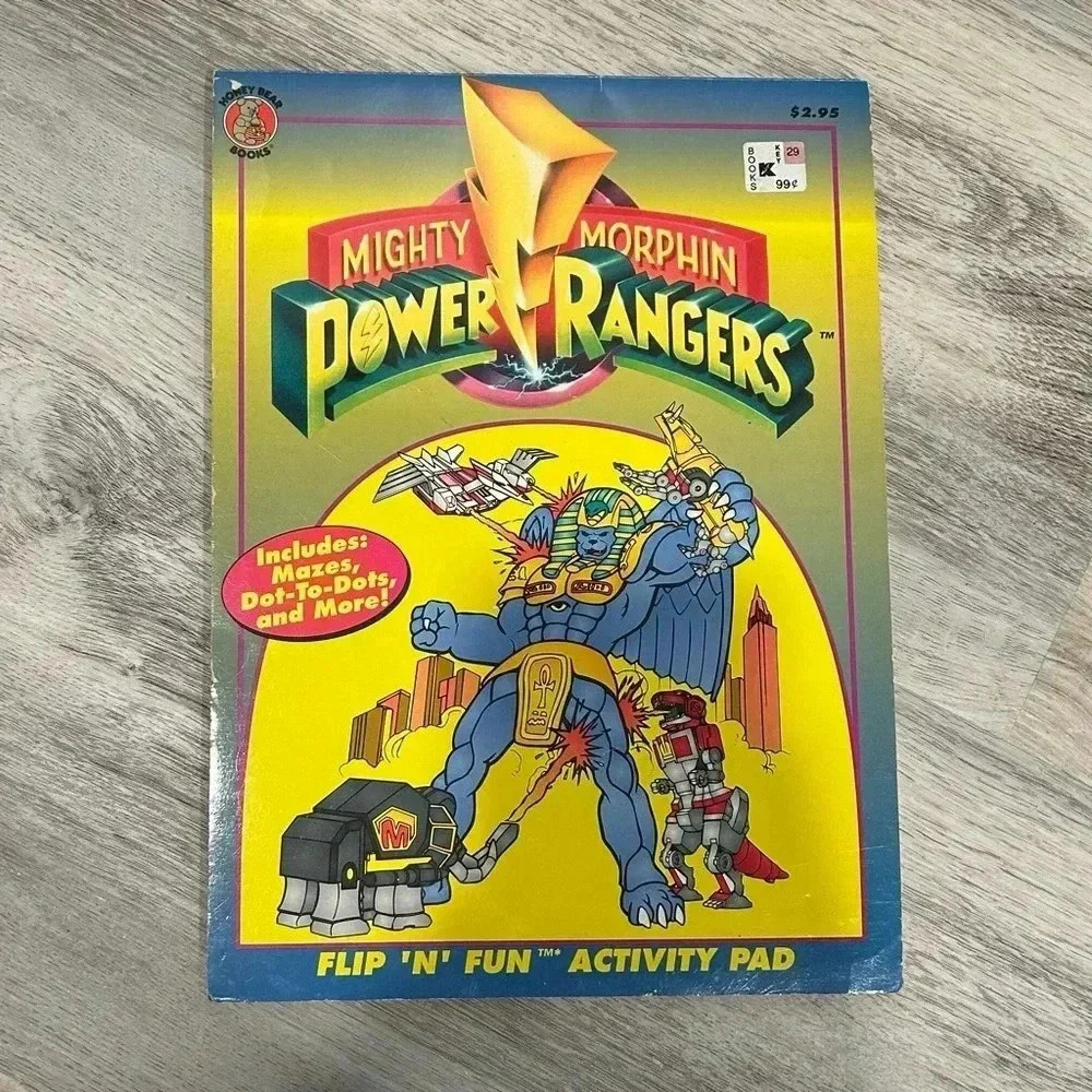 Vintage 1994 Mighty Morphin Power Rangers Coloring Book Activity Pad